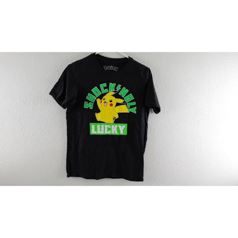 POKEMON shirt t tee, Kids Size XL, SHOCKINGLY LUCKY,